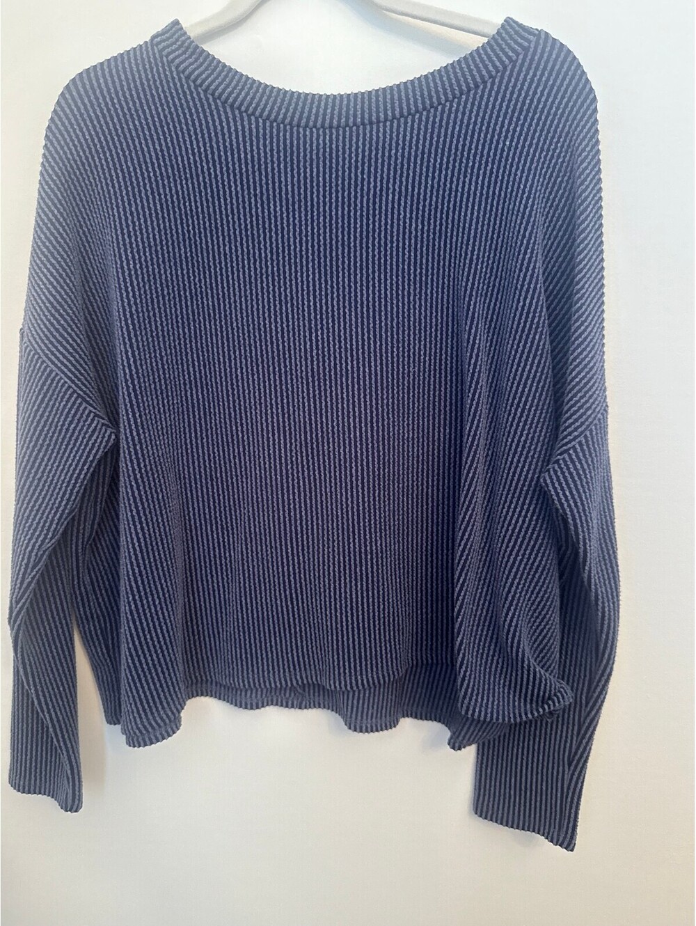 Jolie Navy Ribbed Knit Sweater